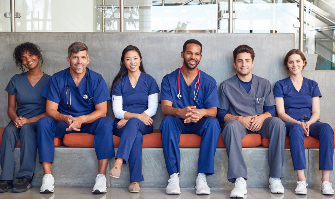 group of nurses sitting