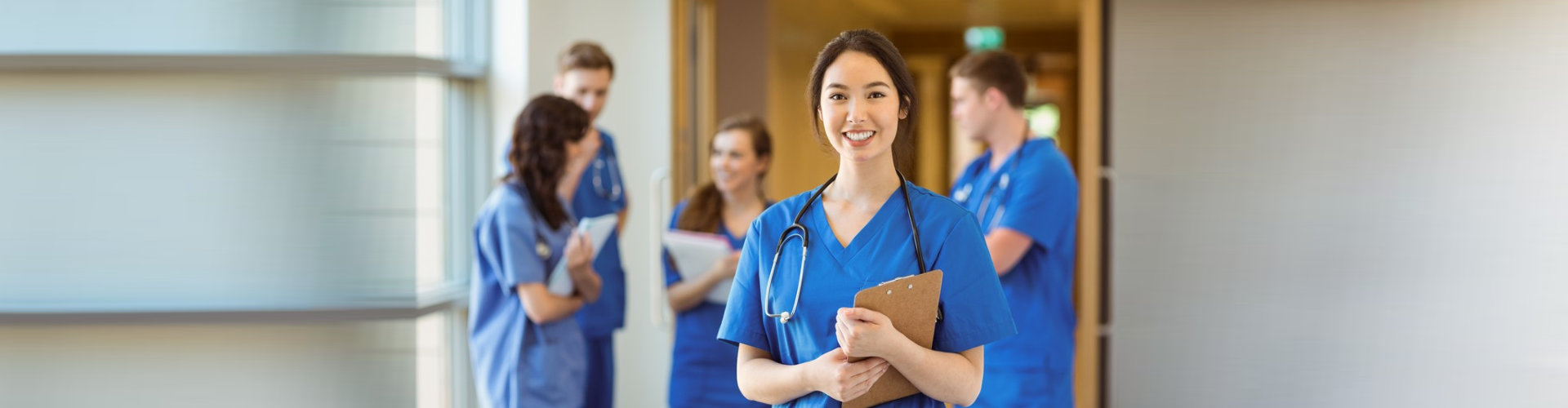 nurse smiling